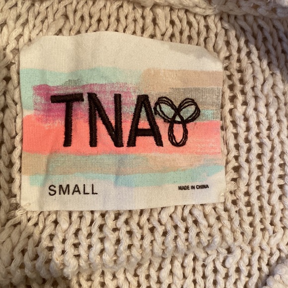 Tna cream knit crew neck sweater size S - Picture 4 of 4